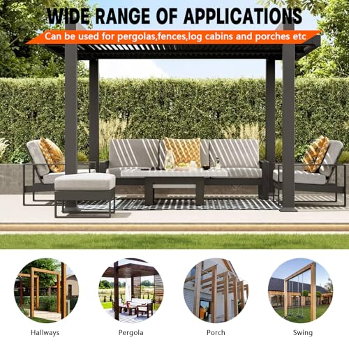 Pergola DIY Bracket Kits,2-Way L Shaped Corner Brackets for 4" x 4"(Actual:3.5" x 3.5") Lumber for Outdoor Pergola,Proch,Log Cabin W/Hardware - 2Pack… - size: 4"x4" 2pcs, style: 2-way Conrner Bracets