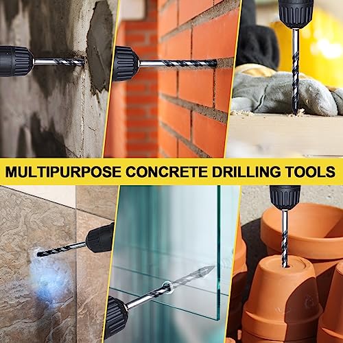 DYRECELVE 12-Piece Masonry Drill Bit Set and Concrete Drill Bit Set - style: 12-PCS Masonry Drill Bit Set