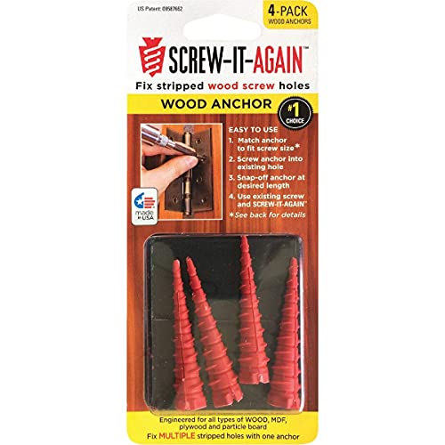 Manufacturer Screw-It-Again Sia Wood Anchor - 3 Pack of 4