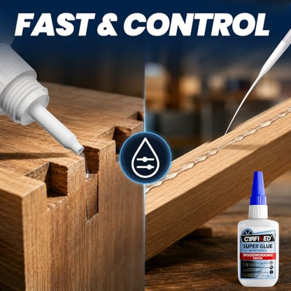 Fast & Control Wood Super Glue 4 oz, Medium Cyanoacrylate CA Glue - size: 4 oz