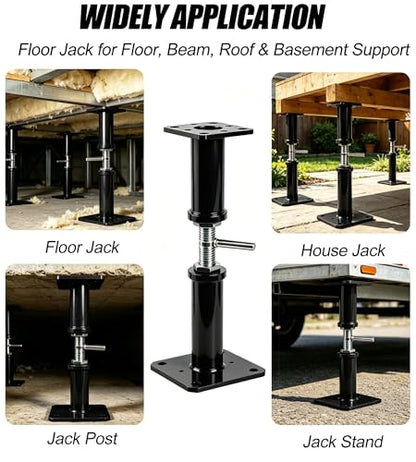11"-22" House Jacks Post Pole Jack, Heavy-Duty Steel Basement Floor Jacks - color: Black, size: 11"-22" ( 4 Pack )