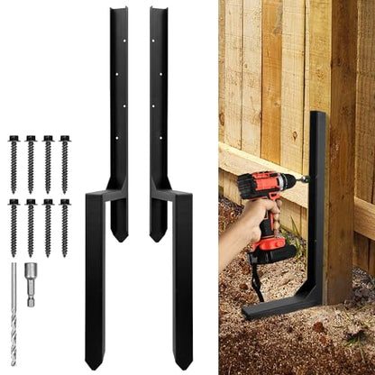 Heavy Duty Fence Post Repair Kit, Anchor Spike, Double-Leg, Set 2 - color: Set 2