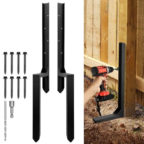 Heavy Duty Fence Post Repair Kit, Anchor Spike, Double-Leg, Set 2 - color: Set 2