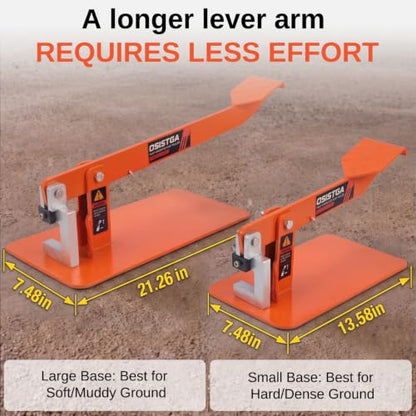 T-Post Puller, Foot-Operated Fence Post Remover, 1.7 in Jaw - size: 13.6inch