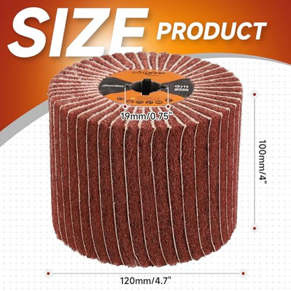 Surface Conditioning Tool 320 Grit Abrasive Drawing Polishing Drum - style: 320 grit with sandpaper