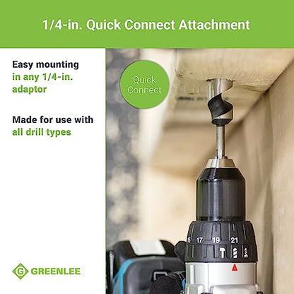Greenlee 60A-1 BIT,AUGER QUICK CHANGE (1A) - size: 1-Inch Stubby Augur Wood Bit