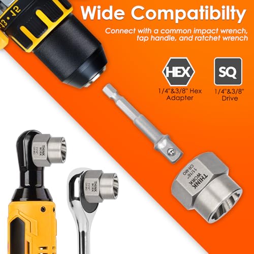 35 Pcs Bolt Extractor Kit, 1/4" & 3/8" Drive Impact Bolt & Nut Remover Set - size: 35-Piece