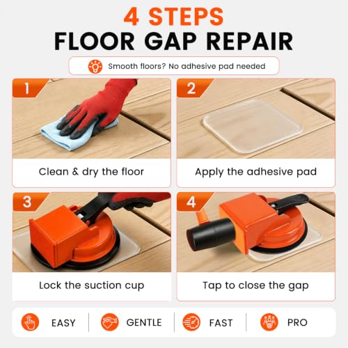 Floor Gap Fixer Tool 90° Suction Cup Floor Repair Markers Kit 12PCS