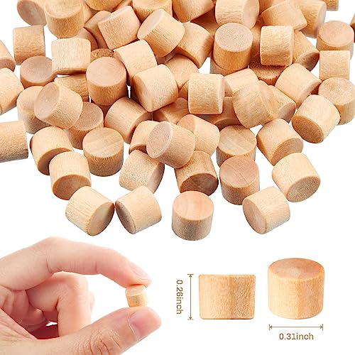200-Piece Flat Head Wood Plugs - 3/8" & 5/16" Screw Covers (Wooden) - size: 5/16 Inch