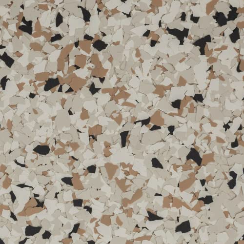 Colored Epoxies 40 LB Decorative Vinyl Flakes for Epoxy Garage Floors - color: Shoreline Flake