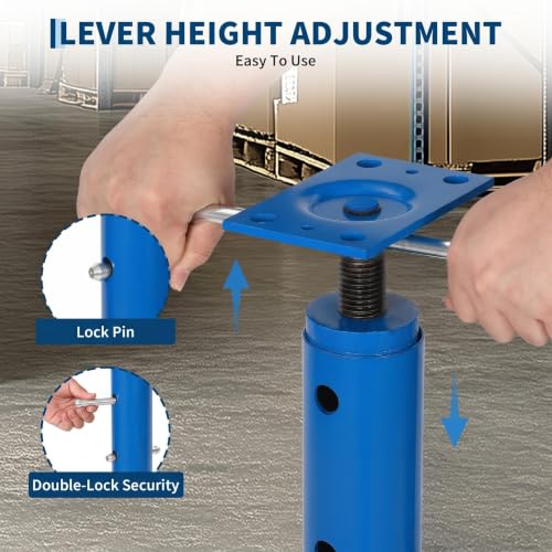 OUTLANE House Floor Jacks, 2 Pack 19"-36" Adjustable Jack Post 18000 LBS - color: Blue, size: 19"-36"