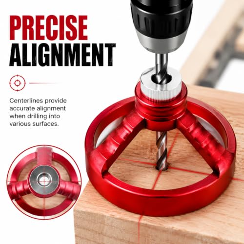 Drill Guide Locator, 6/7/8/9/10mm Self Centering Dowel Jig Kit Vertical Hole Woodworking Tool
