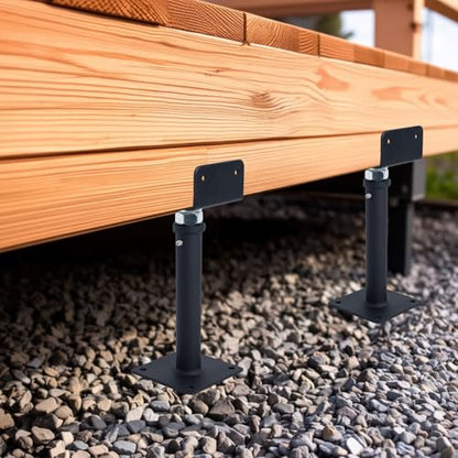 2 Pack U-Shaped Floor Jack, Heavy Duty Adjustable Steel Telepost with U-Head for 4x2, 4x4, 4x6 Joists, 9-13 Inch Adjustment Range, Screw Jack Post for Beam Support & Leveling - size: 9-13