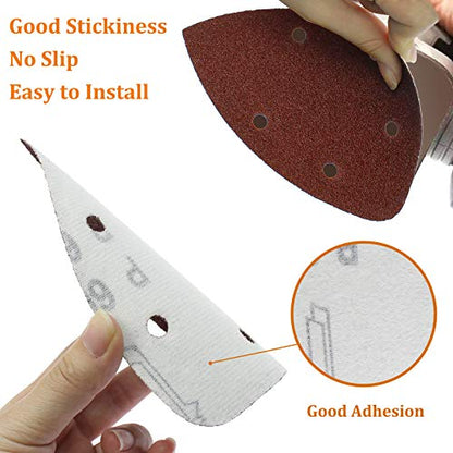 50 Pcs Mouse Detail Sander Sandpaper, 60 Grit, 5 Hole - size: 60 Grit - 50 Pcs
