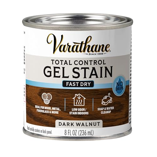 Varathane Total Control Dark Walnut Gel Stain - color: Dark Walnut, size: Half Pint (Pack of 1)