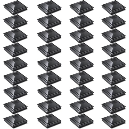 SIEDiNLAR 4x4 Post Caps Black 36 Pack, Fence Post Covers Outdoor Waterproof - color: Black, size: 4x4in, 36 Pack