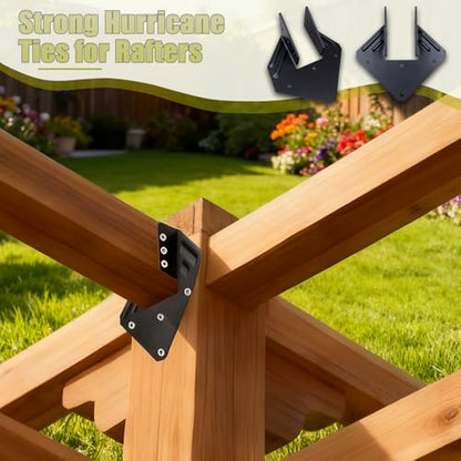 25 PCS Stronger Hurricane Ties for Rafters,14-Gauge(2mm),for 2x4/2x6 Rafter
