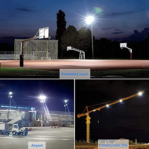 500W 2pack LED Flood Light Outdoor,(2750W Equivalent)Super Bright 58,500LM Daylight 5000K IP66 Waterproof Security LED Arena Lights,Commercial Lighting Floodlight for Backyard|Court|Stadium|Fields - color: 500w 2pack Led Flood Light