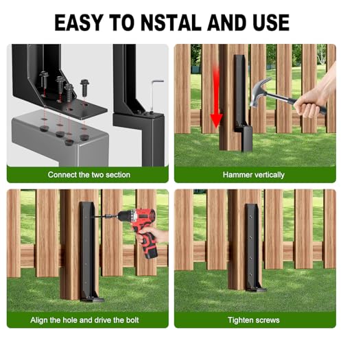 Fence Post Repair Kit，(Separation 16.9+17.9",8 pcs) - size: Separation (16.9+17.9")
