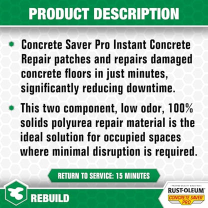 Rust-Oleum Concrete Saver Pro Instant Concrete Repair, Gallon, Gray