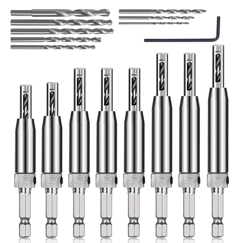 17pcs(5/64-1/4") VIX Bits Self Centering Drill Bit Set