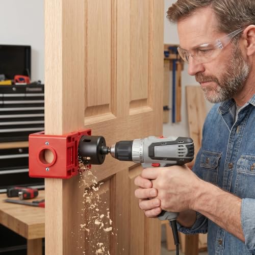 Door Hinge Jig & Lock Installation Kit, Aluminum Alloy Jig