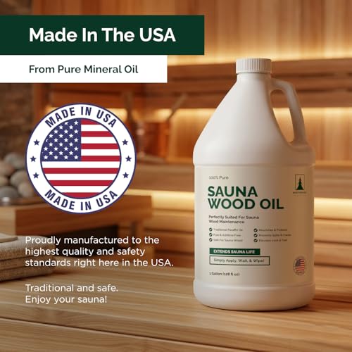 Northwood Sauna - Sauna Wood Oil - 100% Pure Paraffin Oil - Traditional Sauna Sealer - 1 Gallon (128 Fl Oz) - size: 1 Gallon (128 Fl Oz)