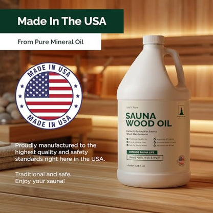 Northwood Sauna - Sauna Wood Oil - 100% Pure Paraffin Oil - Traditional Sauna Sealer - 1 Gallon (128 Fl Oz) - size: 1 Gallon (128 Fl Oz)
