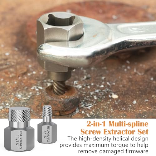 36PCS Bolt Extractor Set, Easy Out Stripped Screw Removal Tool Kit - size: 36 Pieces