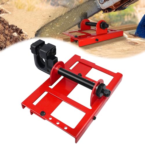 Zihvfzu Vertical Portable Chainsaw Wood Cutting Tool, Lumber Cutting Guide for Cutting Wooden Boards and Wood in Sawmill Factories (red) - color: Red