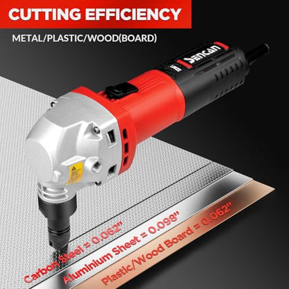 16 Gauge Sheet Metal Cutter 1900RPM Brushless Motor | Replaced Blades for Cutting Aluminium, 110V Stainless Steel, Plastic，with 1 additional cutter accessories