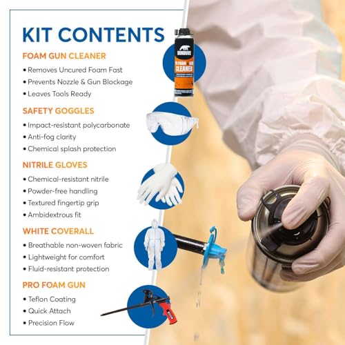 Set Spray Foam Insulation Kit, Spray Foam (12x27.1 oz) 240 Sq.Ft - style: Insulation Foam Kit