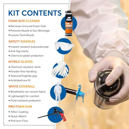 Set Spray Foam Insulation Kit, Spray Foam (12x27.1 oz) 240 Sq.Ft - style: Insulation Foam Kit