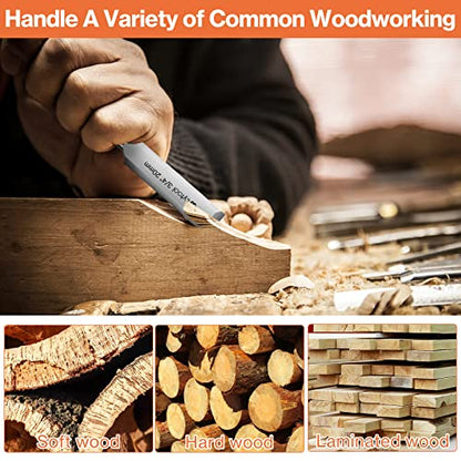 Lytool 5 Piece Wood Chisel Set CR-V Steel Beveled Edge for Woodworking