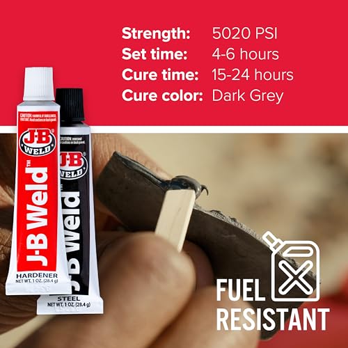 J-B Weld Original Epoxy, Steel Reinforced Epoxy, High Strength - 2 Pack, Dark Grey (8265S-2) - size: 2 oz - 2 pack
