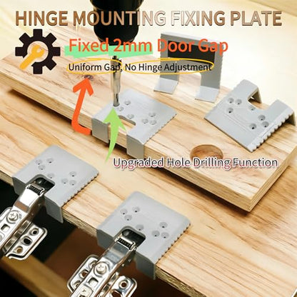 6PCS Magnetic Door Hinge Jig, 2mm Gap, 90 Degree Cabinet Alignment Tool