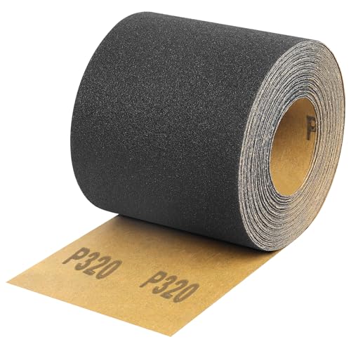 Sandpaper Roll 320 Grit, Wet Dry Sand Paper 3-2/3" Wide 11 Yard - style: 320 Grit