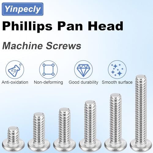 30Pcs M4-0.7 x 40mm Pan Head Phillips Machine Screws - size: M4 x 40mm