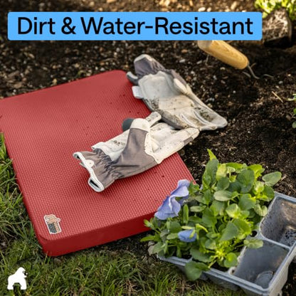 GORILLA GRIP® Extra Thick Foam Kneeling Pad for Gardening, 17.5x11 Red - color: Red
