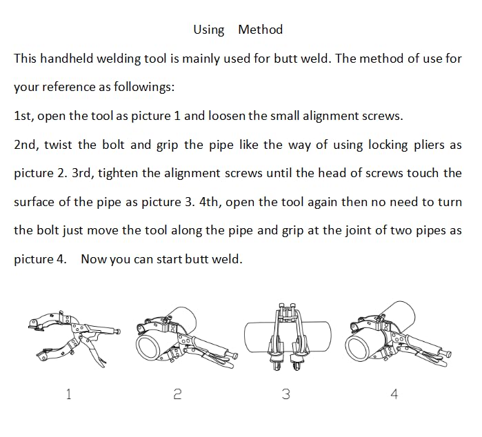 Xiao & Dao Pro Locking Welding Pipe Plier clamp, Round Tube Welding Clamp 11Inch ，woodworking 1-pack - color: 11-inch 1-pack