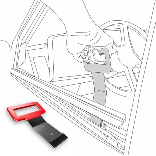 QMARK Window Belt Molding Remover Tool, Black/Red