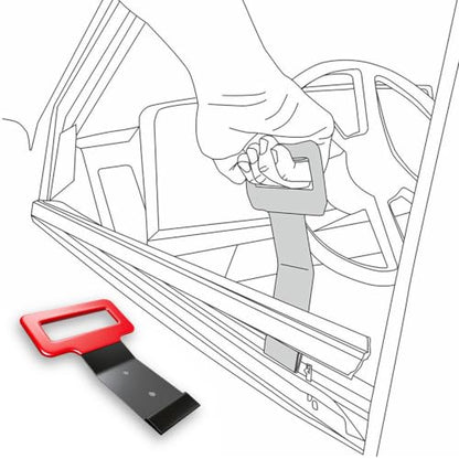 QMARK Window Belt Molding Remover Tool, Black/Red