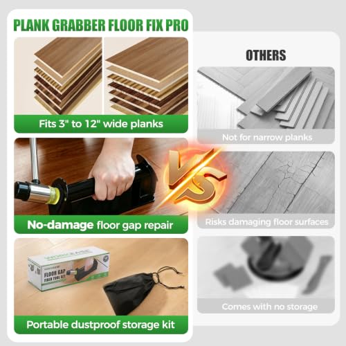 WORKEASE 10PCS Floor Gap Fixer Tool Kit for Wood Laminate Vinyl Flooring