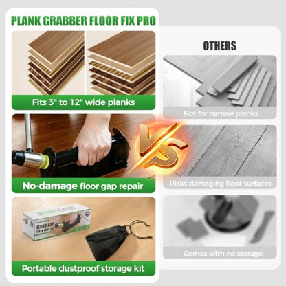 WORKEASE 10PCS Floor Gap Fixer Tool Kit for Wood Laminate Vinyl Flooring
