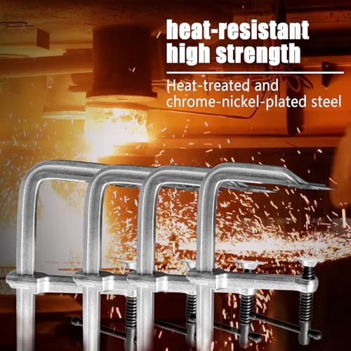 Heavy-Duty 12-Inch F-Clamps, 2-Pack, 550 Lbs Forged Alloy Steel - size: 12 x 3 Inch (300×80mm)/550 Lbs