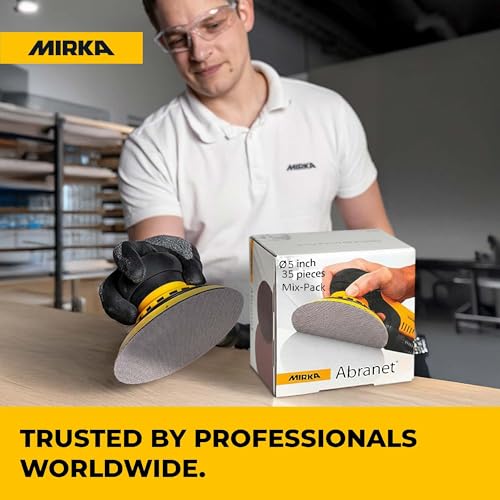 Mirka Abranet 5 Inch Assortment Mesh Sanding Discs, Hook and Loop, 35 Pack - size: Assortment
