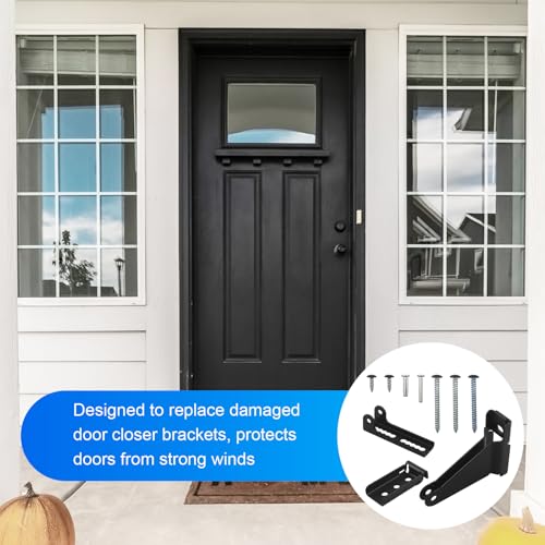 40201 Storm Door Closer Bracket, Compatible with Andersen Emco Larson - color: Black