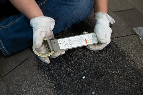 Guardian Fall Protection 00500 RIDG-1 Single D-Ring Roof Anchor with Nails 11-Inch in Length and 1 D-ring, 9¾" - size: 9¾", style: Single D-Ring