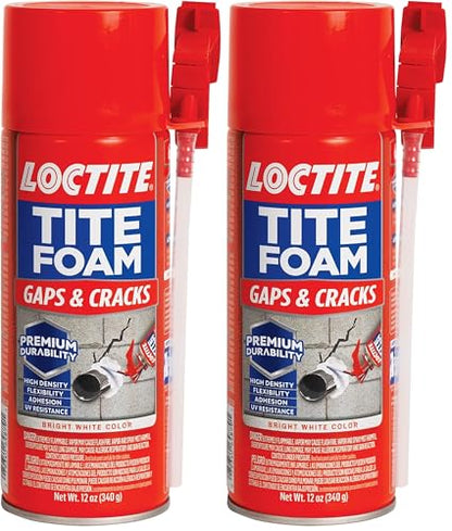 Loctite Polyurethane Foam Sealant for Gaps & Cracks | Expanding Foam | 12 fl oz Can | Pack of 2 | Red - size: 2 Pack