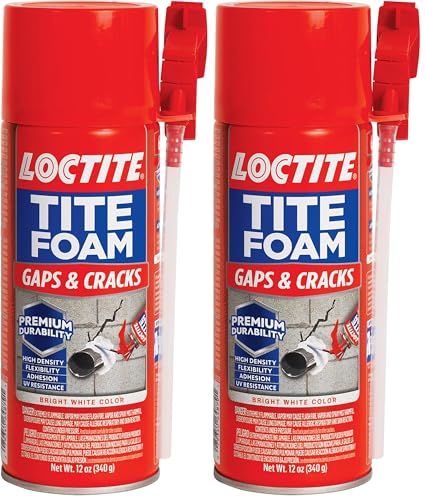 Loctite Polyurethane Foam Sealant for Gaps & Cracks | Expanding Foam | 12 fl oz Can | Pack of 2 | Red - size: 2 Pack